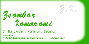 zsombor komaromi business card